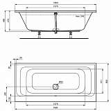Акриловая ванна Ideal Standard Tonic II Duo K746501 190x90