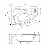 Акриловая ванна Besco Rima 160x100 WAR-160-NL Левая