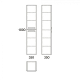 Пенал Otalia 180*35, белый