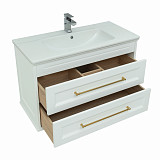 Тумба под раковину Aquanet Бостон 100 белый матовый 00243781