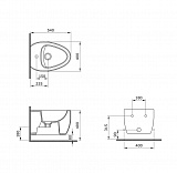 Биде подвесное Bocchi Etna 1117-019-0120 красное