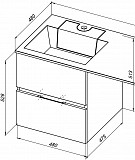 Тумба под раковину Aquanet Алвита 48 серый антрацит 00243662