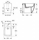 Биде напольное Ideal Standard Ventuno T515001