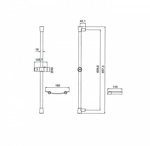 Стойка для душа, Sicily, IDDIS, SIC6500i17