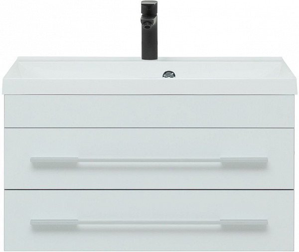 Тумба под раковину Aquanet Верона 75 белый (подвесная 2 ящика) 00176669