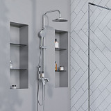 977770000 Jupiter, ДС с ванно-душевым смесителем-полкой и гиг.душем, хром