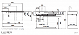 Мебельная раковина Laufen Case 8.1843.2.000.104.1 100 см