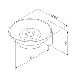 A8434200 X-Joy Стеклянная мыльница с настенным держателем