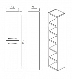Пенал Creto Ares Beton, черные ручки
