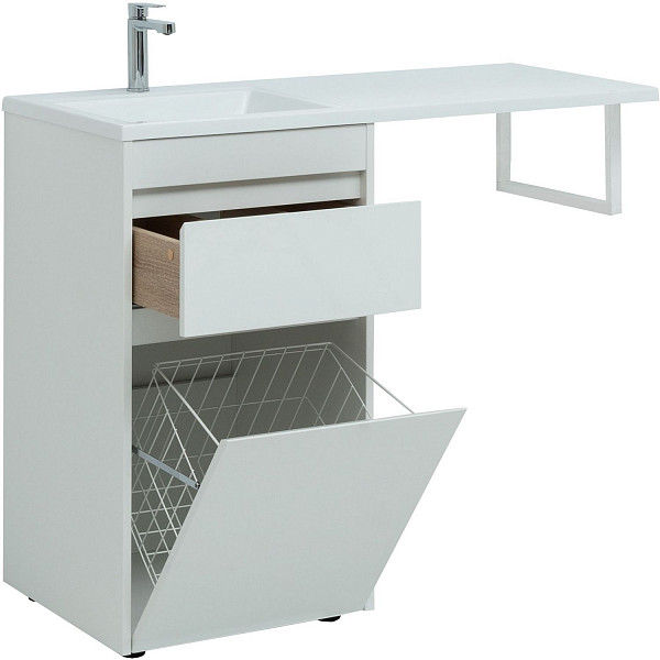 Тумба под раковину Aquanet Токио 58 белый (напольная, 1 ящик) 00239290