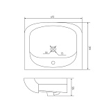 Раковина под тумбу Акватон - АКВАРЕЛЬ 60 1WH110195