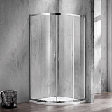 Душевое ограждение Azario MILTON 900х900х2000, БЕЗ ПОДДОНА, полукругл, профиль серебро