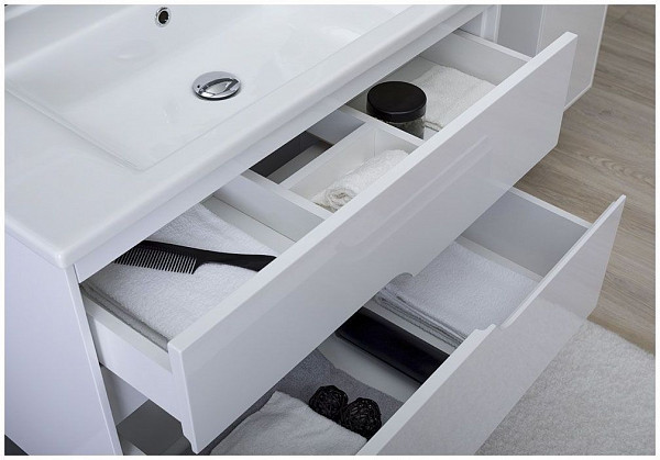 Тумба с раковиной Aquanet Модена 85 белый 00212663