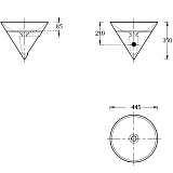 Раковина моноблок  Kerama Marazzi Cono CO.wbi.44