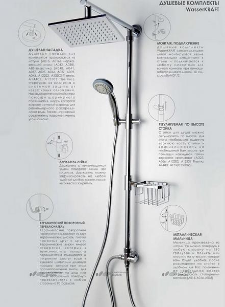 Душевой комплект Wasserkraft A015