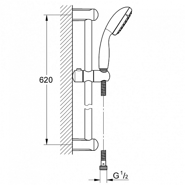 Набор для ванны 4 в 1 Grohe BauEdge 118389
