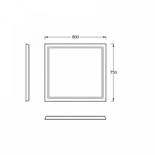 Зеркало Kerama Marazzi Pompei 80 см PO.mi.80\BLK