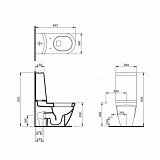 Чаша унитаза-компакт Bocchi Taormina 1017-006-0129 серая