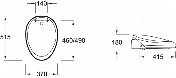 Крышка-сиденье Jacob Delafon Via 45559NK-0 с функцией биде с микролифтом