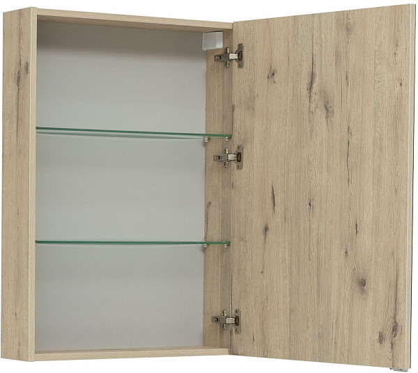 Зеркальный шкаф Aquanet Алвита New 60 дуб веллингтон белый 00277541