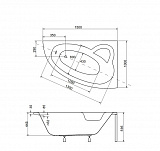 Акриловая ванна Besco Natalia 150x100 WAN-150-NP Правая