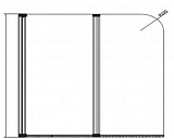 Шторки для ванны Cersanit EASY 140x115 двойной