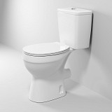 Унитаз Brava NG-9901 (630*360*740) напольный БЕЗОБОДКОВЫЙ с тонкой крышкой, 2 места