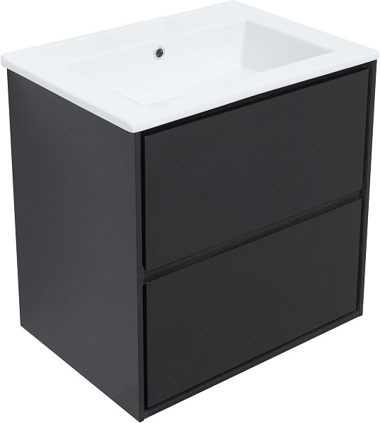 Тумба под раковину Aquanet Милан 65 черный глянец 00306379