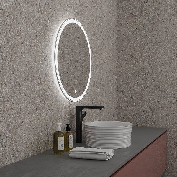 Зеркало SENTO D800 (800*800*45) LED с сенсорным выключателем