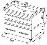 Тумба под раковину Aquanet Нота 100 белый 00171496