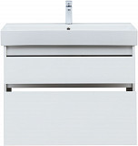 Тумба под раковину Aquanet Nova Lite 85 белый глянец, 2 ящика 00249936