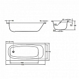 Стальная ванна BLB Universal HG 150x70 B50H