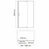Душевая дверь Wasserkraft Elbe 74P12