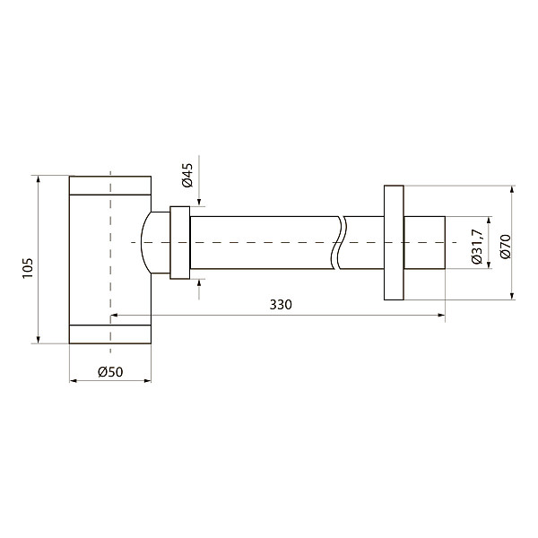 Сифон для раковины Point, графит, PN000Z2GM