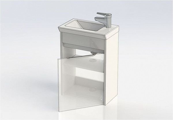 Тумба под раковину Aquanet Дувр 45 белый 00182607