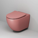 Унитаз GR-4411PIMS Color (550*360*375) РОЗОВЫЙ МАТОВЫЙ подвесной БЕЗОБОДКОВЫЙ
