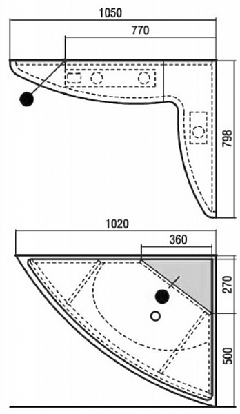 Тумба под раковину Акватон Лас-Вегас 94 см 1A050901LA01R