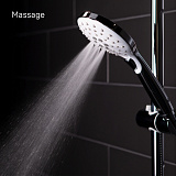 Душевой гарнитур с верхней лейкой, белый, Ray, IDDIS, RAYSW3Fi76