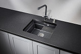 Мойка кухонная Granula прямоугольная кварц 5501U, ШВАРЦ