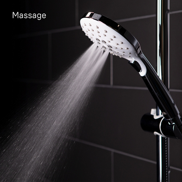 Душевой гарнитур с верхней лейкой, белый, Ray, IDDIS, RAYSW3Fi76