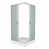 Душ. уголок NG-009-14Q (900х900х1950) низкий поддон(13см) стекло МАТОВОЕ, 2 места
