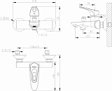 Смеситель для ванны c коротким изливом Bravat Drop-D F648162C-01