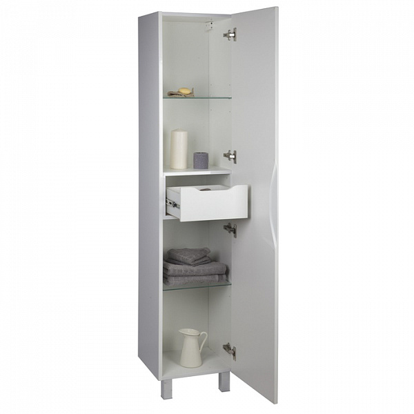Пенал для ванной комнаты, напольный, белый, 40 см, Custo, IDDIS, CUS40W0i97