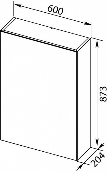Зеркало-шкаф Aquanet Нью-Йорк 60 орех 00203951