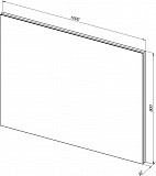 Зеркало Aquanet Гласс 100 белый LED 00274134