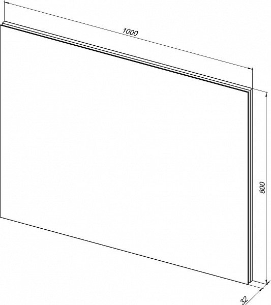 Зеркало Aquanet Гласс 100 белый LED 00274134