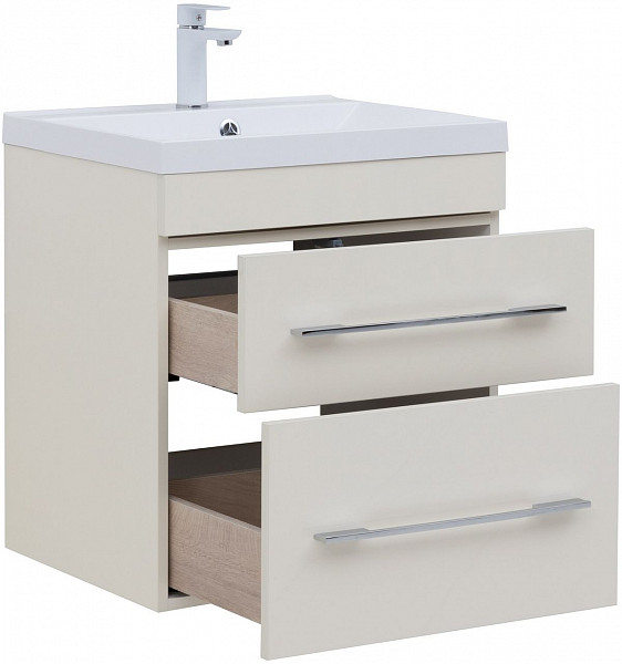 Тумба под раковину Aquanet Верона 60 крем (2 ящика) 00304537