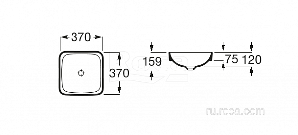 Раковина Roca Inspira Square 37x37 32753R000