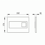 Клавиша смыва Pestan Fluenta DIAMOND черная