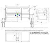 Тумба подвесная, белый, 100 см, Edifice, IDDIS, EDI10W1i95. Подходит умывальник 0101000i28